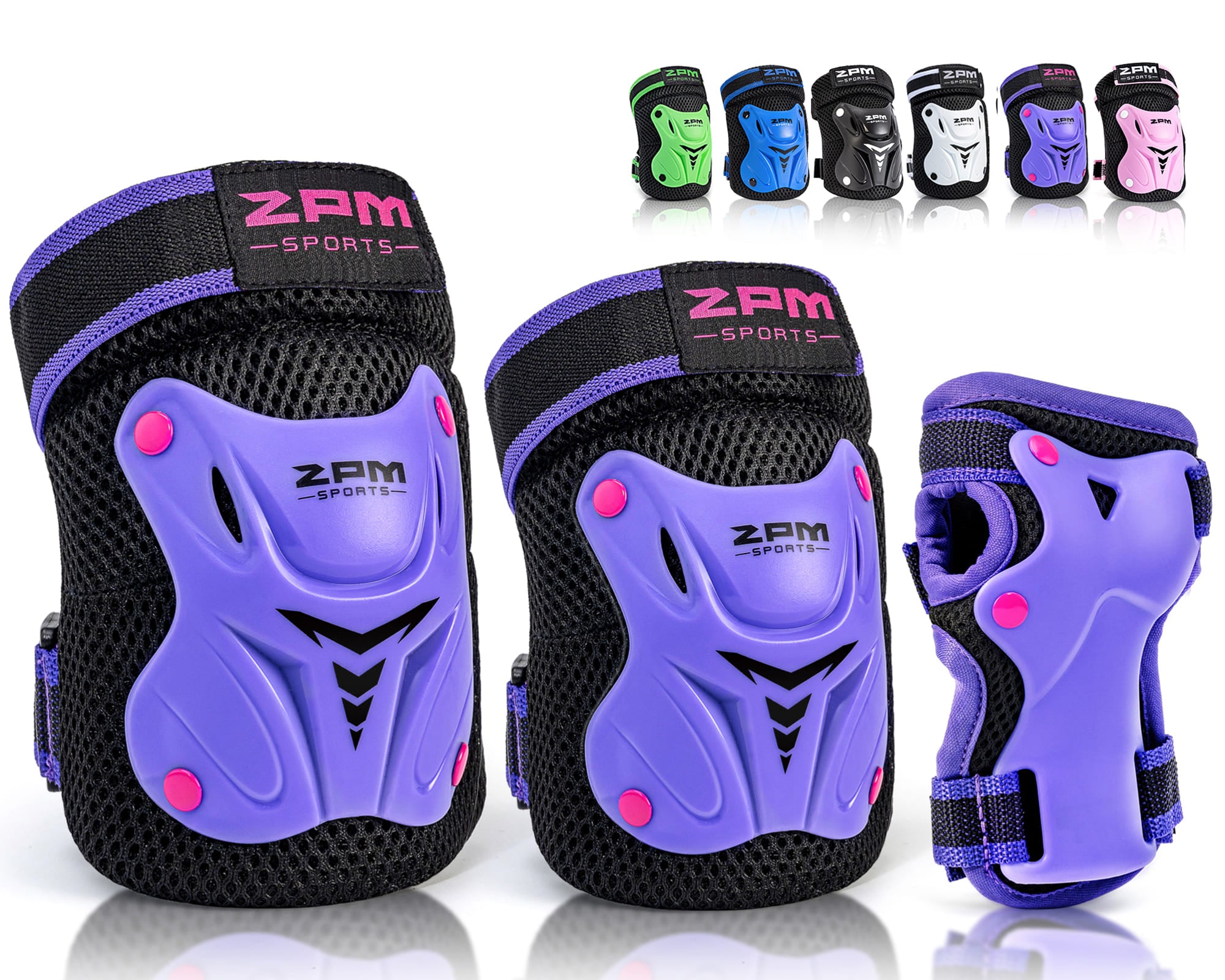 SULIFEEL Knee Pads for Kids, Wrist Guards Knee and Elbow Pads Set